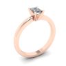 Rectangular Diamond Ring in White-Rose Gold, Image 4