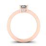 Rectangular Diamond Ring Rose Gold, Image 2