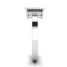 Rectangular Diamond Ring White Gold, Image 3