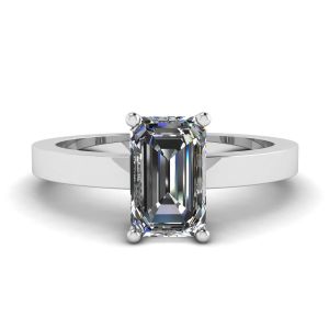 Rectangular Diamond Ring White Gold