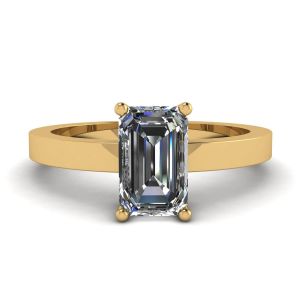 Rectangular Diamond Ring in 18K Yellow Gold