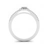 Emerald Cut Diamond Ring with Halo, Image 2
