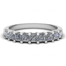 9 Square Princess Diamond Ring