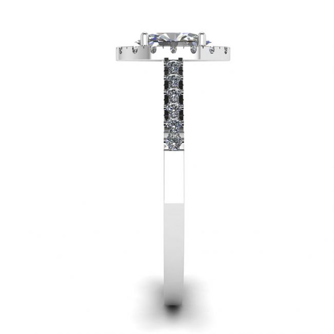 Oval Diamond Ring White Gold - Photo 2
