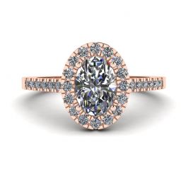 Oval Diamond Ring Rose Gold