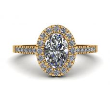 Oval Diamond Ring Yellow Gold