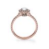 Halo Round Diamond Ring in 18K Rose Gold, Image 2