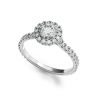Halo Round Cut Diamond Ring, Image 3