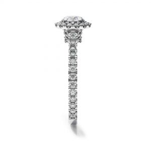 Halo Round Cut Diamond Ring - Photo 3
