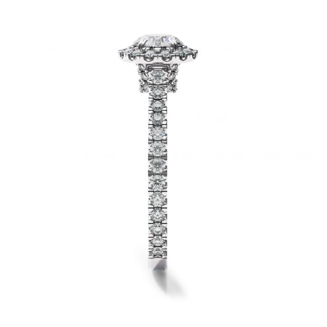 Halo Round Cut Diamond Ring - Photo 3