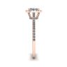 Halo Diamond Oval Cut Ring in 18K Rose Gold, Image 3