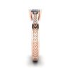 Oriental Style Princess Cut Diamond Ring 18K Rose Gold, Image 3