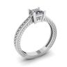 Oriental Style Princess Cut Diamond Ring, Image 4