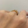 Oriental Style Princess Cut Diamond Ring 18K Yellow Gold, Image 6