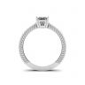 Oriental Style Princess Cut Diamond Ring with Pave, Image 2