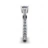 Oriental Style Princess Cut Diamond Ring with Pave, Image 3