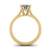 Classic Diamond Ring with One Diamond in Yellow Gold, Image 2