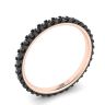 Black Diamonds Pave Eternity Ring Rose Gold, Image 4
