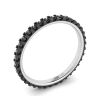 Black Diamonds Pave Eternity Ring White Gold, Image 4