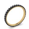 Black Diamonds Pave Eternity Ring Yellow Gold, Image 4