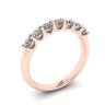 Classic Seven Round Diamond Ring Rose Gold, Image 4
