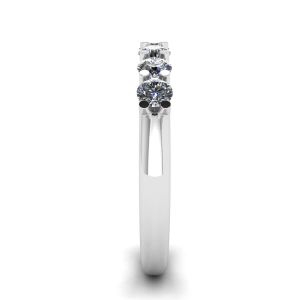 Classic Seven Round Diamond Ring White Gold - Photo 2