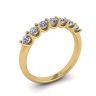 Classic Seven Round Diamond Ring Yellow Gold, Image 4