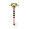 1.13 ct Oval Yellow Diamond Ring with Halo Rose Gold, Image 4