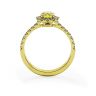 1.13 ct Oval Yellow Diamond Ring with Halo Yellow Gold, Image 2