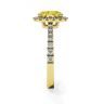 1.13 ct Oval Yellow Diamond Ring with Halo Yellow Gold, Image 4