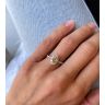 1.13 ct Oval Yellow Diamond Ring with Diamond Halo, Image 5
