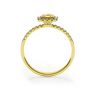 Cushion 0.5 ct Yellow Diamond Ring with Halo Yellow Gold, Image 2