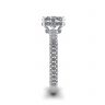 Oval Diamond Ring with Three Row Diamond Pavé Band, Image 3