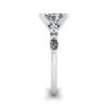Oval Diamond Side Marquise and Round Stones Ring White Gold, Image 3