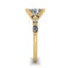 Oval Diamond Side Marquise and Round Stones Ring Yellow Gold, Image 3