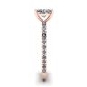 Oval Diamond Ring with Pave in Rose Gold, Image 3