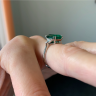 3.31 carat Emerald and Side Trillion Diamonds Ring, Image 10