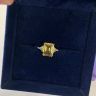 Emerald Cut Yellow Sapphire Ring White Gold, Image 5