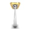 Emerald Cut Yellow Sapphire Ring White Gold, Image 3