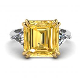 Emerald Cut Yellow Sapphire Ring White Gold Emerald Cut Yellow Sapphire Ring White Gold