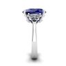 Three Stone Ring with Sapphire White Gold, Image 3