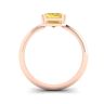 2 carat Emerald Cut Yellow Sapphire Ring Rose Gold, Image 2