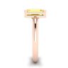 2 carat Emerald Cut Yellow Sapphire Ring Rose Gold, Image 3