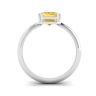 2 carat Emerald Cut Yellow Sapphire Ring White Gold, Image 2