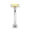 2 carat Emerald Cut Yellow Sapphire Ring White Gold, Image 3