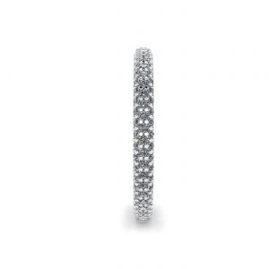 White Diamonds Triple Pave Eternity Ring - Photo 1