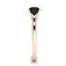 Black Diamond V Setting Ring  Rose Gold, Image 3