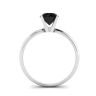 Black Diamond V Setting Ring White Gold, Image 2