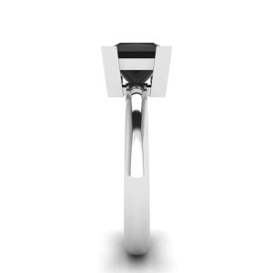 Black Diamond Ring  White Gold - Photo 2
