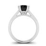 Round Black Diamond with Black Pave 18 White Gold Ring , Image 2